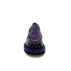 Pertini 32416 D7 Cuir Noir Violet*Femme Mocassins
