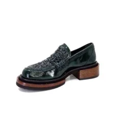 Pertini 32416 D8 Cuir Vernis Vert*Femme Mocassins