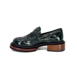 Pertini 32416 D8 Cuir Vernis Vert*Femme Mocassins