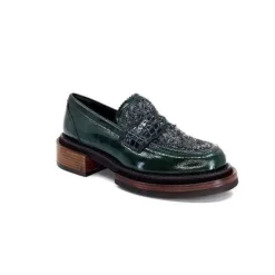 Pertini 32416 D8 Cuir Vernis Vert*Femme Mocassins