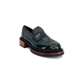 Pertini 32416 D8 Cuir Vernis Vert*Femme Mocassins