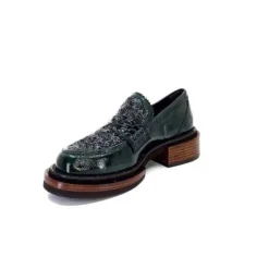Pertini 32416 D8 Cuir Vernis Vert*Femme Mocassins