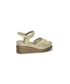 Pons Quintana 10329 Ibiza Metal Platino*Femme Plateformes