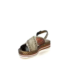 Pons Quintana 10265 Milan Cuir Metal Bronze*Femme Plateformes