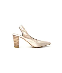 qootum- modascoop Qootum 13940 Luna Cuir Beige*Femme Escarpins