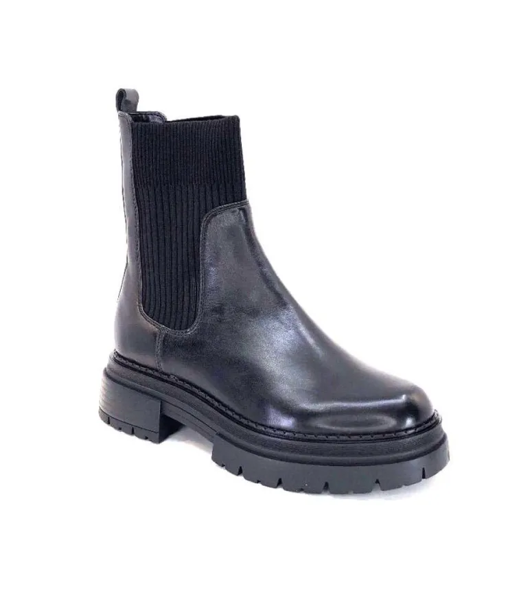 Regarde Le Ciel Blazey 01 Cuir Noir*Femme Bottines