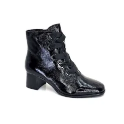 Regarde Le Ciel Ines 65 Cuir Vernis Noir*Femme Bottines