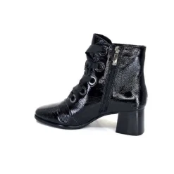 Regarde Le Ciel Ines 65 Cuir Vernis Noir*Femme Bottines