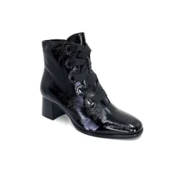 Regarde Le Ciel Ines 65 Cuir Vernis Noir*Femme Bottines