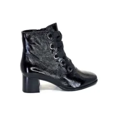 Regarde Le Ciel Ines 65 Cuir Vernis Noir*Femme Bottines