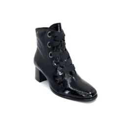 Regarde Le Ciel Ines 65 Cuir Vernis Noir*Femme Bottines