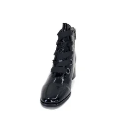 Regarde Le Ciel Ines 65 Cuir Vernis Noir*Femme Bottines