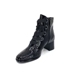 Regarde Le Ciel Ines 65 Cuir Vernis Noir*Femme Bottines