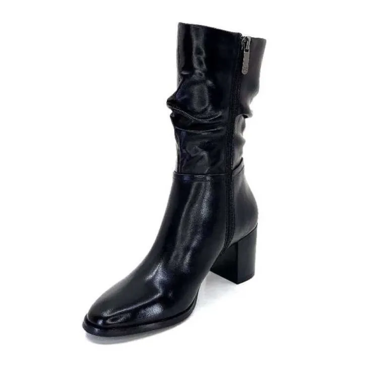 Regarde Le Ciel Johan 11 Cuir Noir*Femme Bottines