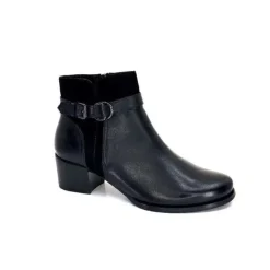 Regarde Le Ciel Jolene 23 Cuir Noir*Femme Bottines
