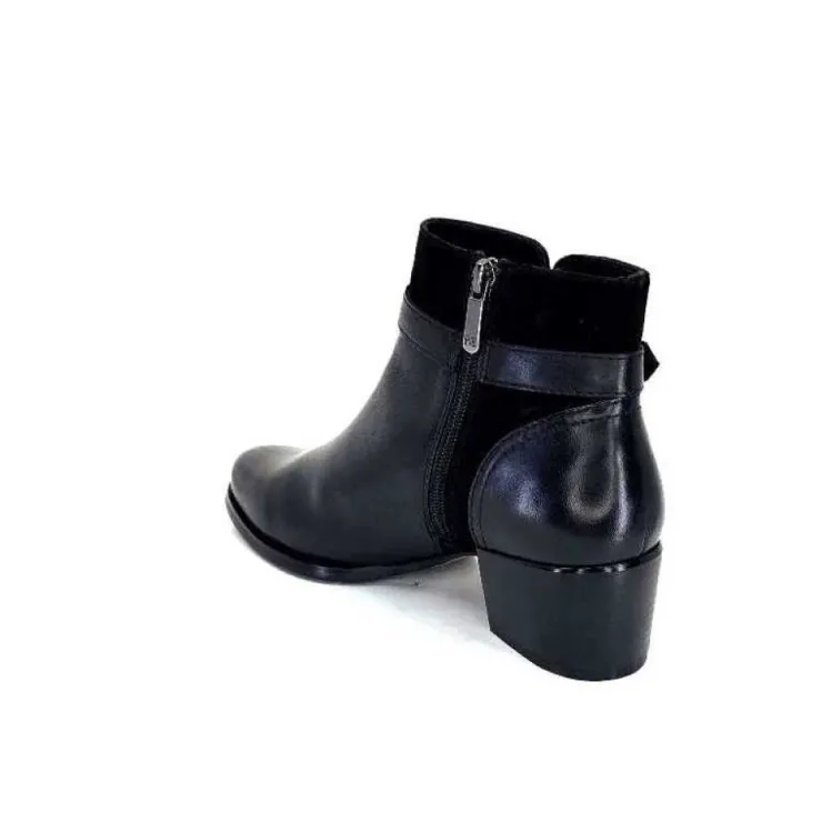 Regarde Le Ciel Jolene 23 Cuir Noir*Femme Bottines