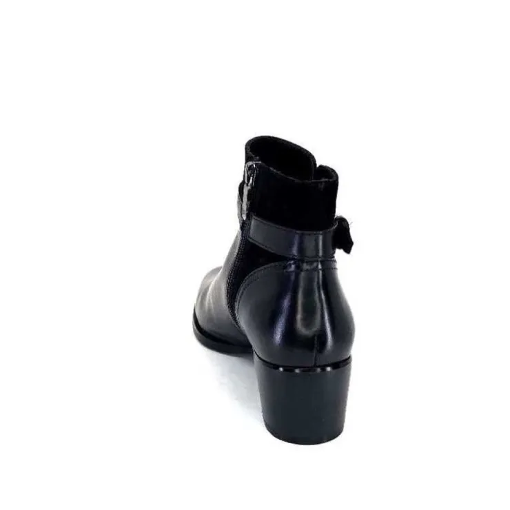 Regarde Le Ciel Jolene 23 Cuir Noir*Femme Bottines