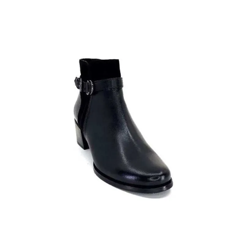 Regarde Le Ciel Jolene 23 Cuir Noir*Femme Bottines
