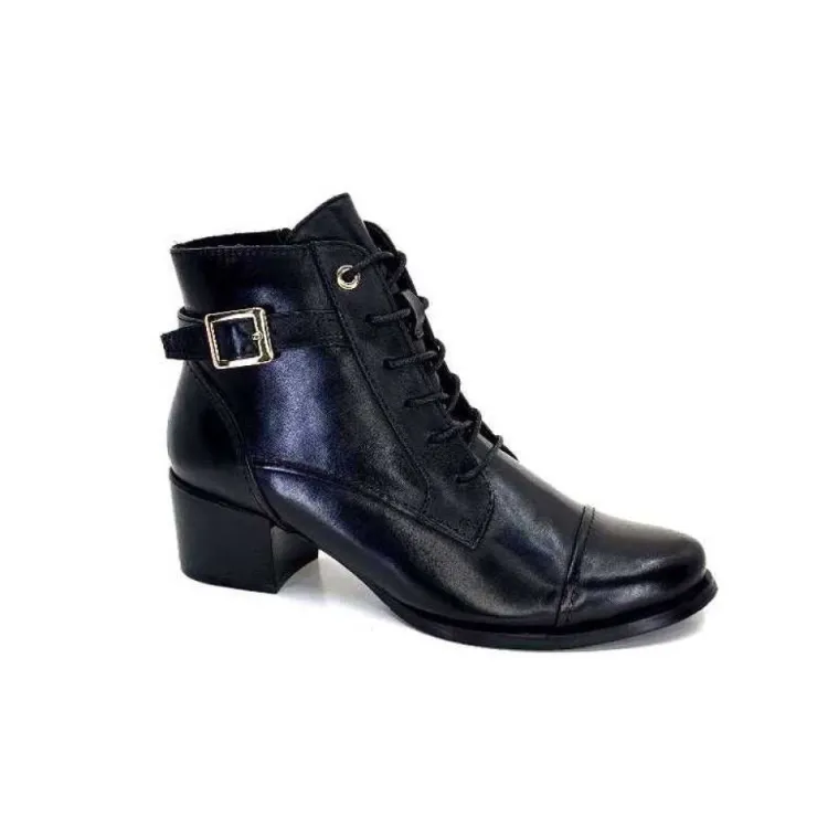 Regarde Le Ciel Jolene 04 Delice Cuir Noir*Femme Bottines