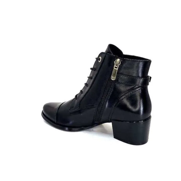 Regarde Le Ciel Jolene 04 Delice Cuir Noir*Femme Bottines