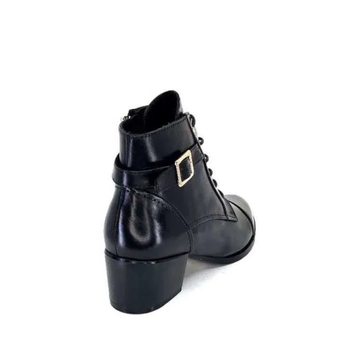 Regarde Le Ciel Jolene 04 Delice Cuir Noir*Femme Bottines