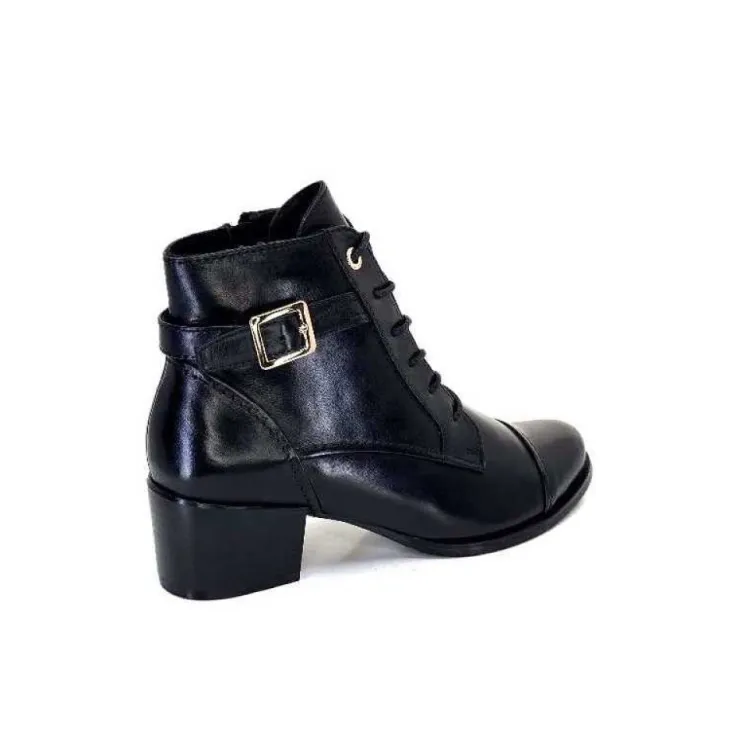 Regarde Le Ciel Jolene 04 Delice Cuir Noir*Femme Bottines