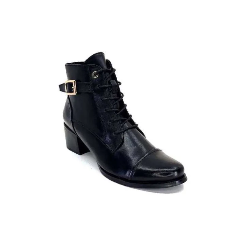 Regarde Le Ciel Jolene 04 Delice Cuir Noir*Femme Bottines