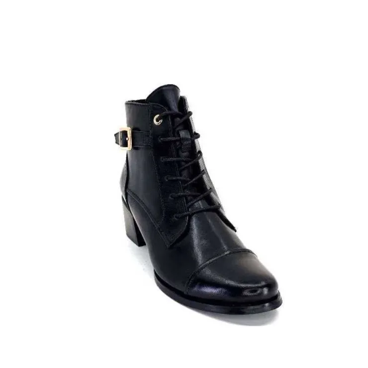 Regarde Le Ciel Jolene 04 Delice Cuir Noir*Femme Bottines