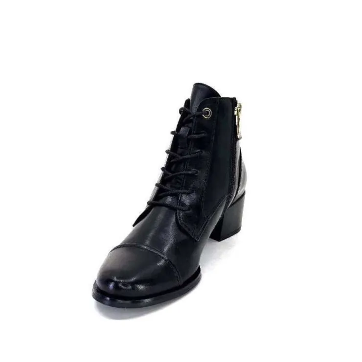 Regarde Le Ciel Jolene 04 Delice Cuir Noir*Femme Bottines