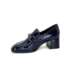 Regarde Le Ciel Vanessa 02 Cuir Vernis Bleu Marine*Femme Mocassins