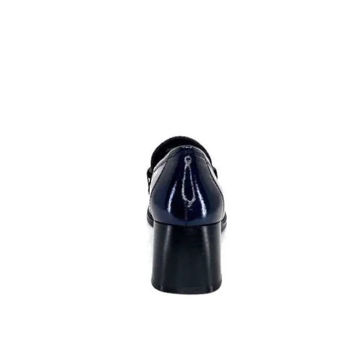 Regarde Le Ciel Vanessa 02 Cuir Vernis Bleu Marine*Femme Mocassins