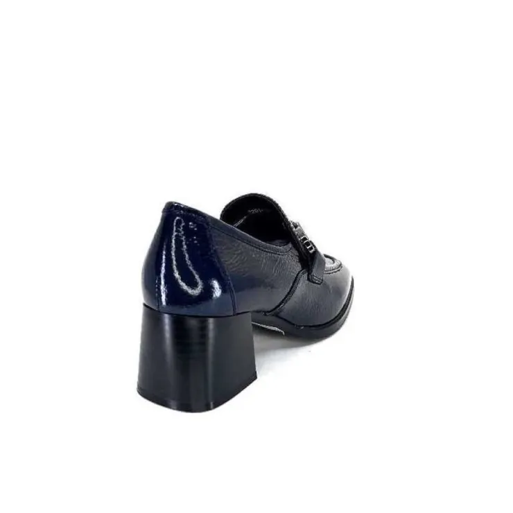 Regarde Le Ciel Vanessa 02 Cuir Vernis Bleu Marine*Femme Mocassins