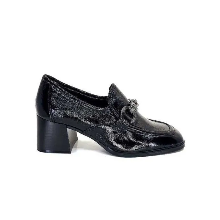Regarde Le Ciel Vanessa 02 Cuir Vernis Noir*Femme Mocassins