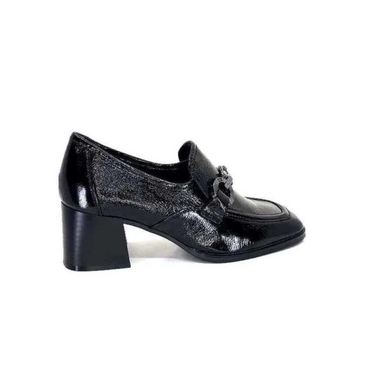 Regarde Le Ciel Vanessa 02 Cuir Vernis Noir*Femme Mocassins