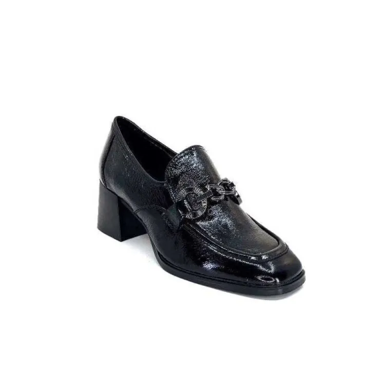 Regarde Le Ciel Vanessa 02 Cuir Vernis Noir*Femme Mocassins