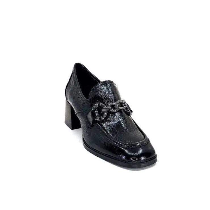 Regarde Le Ciel Vanessa 02 Cuir Vernis Noir*Femme Mocassins