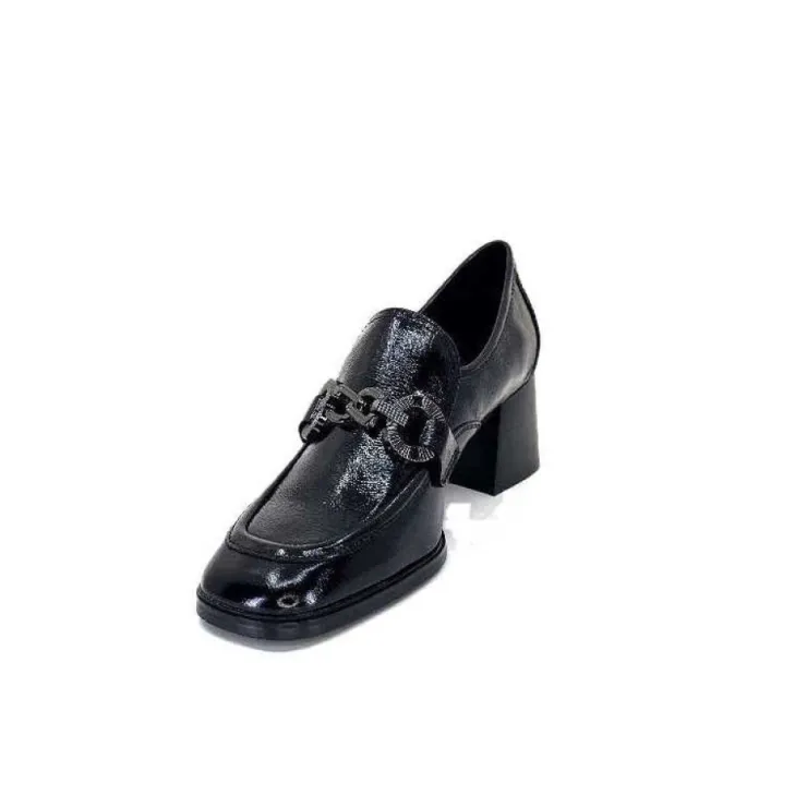 Regarde Le Ciel Vanessa 02 Cuir Vernis Noir*Femme Mocassins
