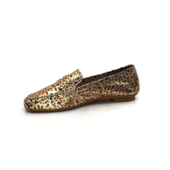 Requin Reqins Hema Cuir Gold Leopard*Femme Mocassins