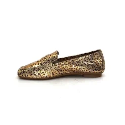 Requin Reqins Hema Cuir Gold Leopard*Femme Mocassins