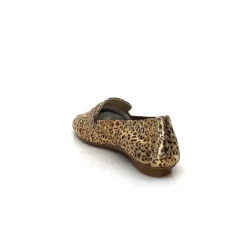 Requin Reqins Hema Cuir Gold Leopard*Femme Mocassins