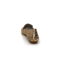 Requin Reqins Hema Cuir Gold Leopard*Femme Mocassins