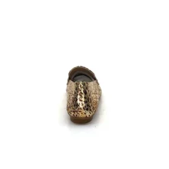 Requin Reqins Hema Cuir Gold Leopard*Femme Mocassins