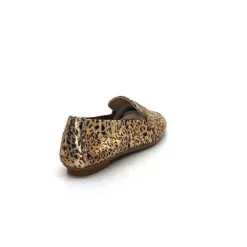 Requin Reqins Hema Cuir Gold Leopard*Femme Mocassins