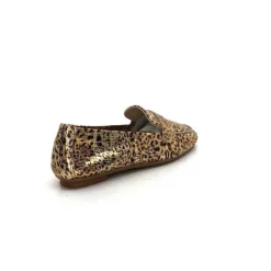 Requin Reqins Hema Cuir Gold Leopard*Femme Mocassins