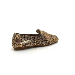 Requin Reqins Hema Cuir Gold Leopard*Femme Mocassins