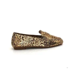 Requin Reqins Hema Cuir Gold Leopard*Femme Mocassins