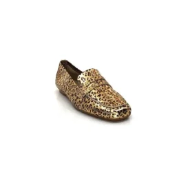 Requin Reqins Hema Cuir Gold Leopard*Femme Mocassins