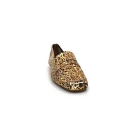 Requin Reqins Hema Cuir Gold Leopard*Femme Mocassins