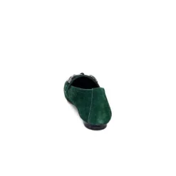 Requin Reqins Hinder Daim Vert Sapin*Femme Mocassins