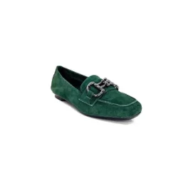 Requin Reqins Hinder Daim Vert Sapin*Femme Mocassins
